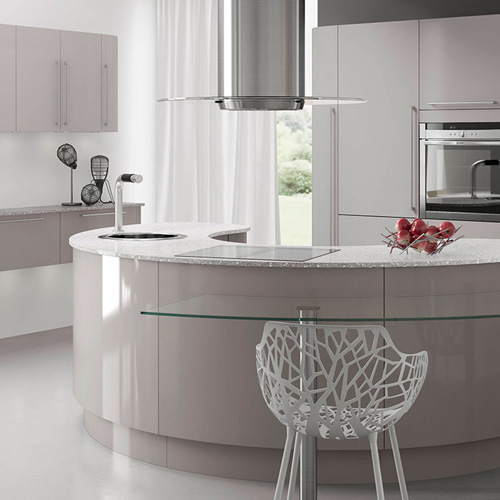 Modern kitchen island installed by KCT Kitchens